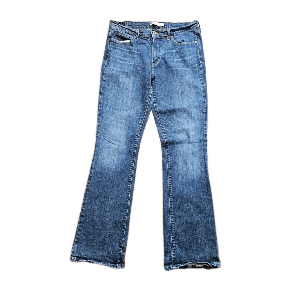 Levi's Women's Bootcut Denim Blue Jeans w Studded Flap Pockets sz 12L - Picture 2 of 10